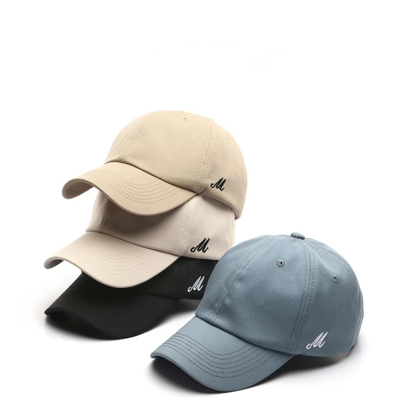

Fashion Men's 100% Cotton Baseball Cap for Women's Letter M Embroidery Visors Hat Unisex Casual Snapback Hip Hop Hats