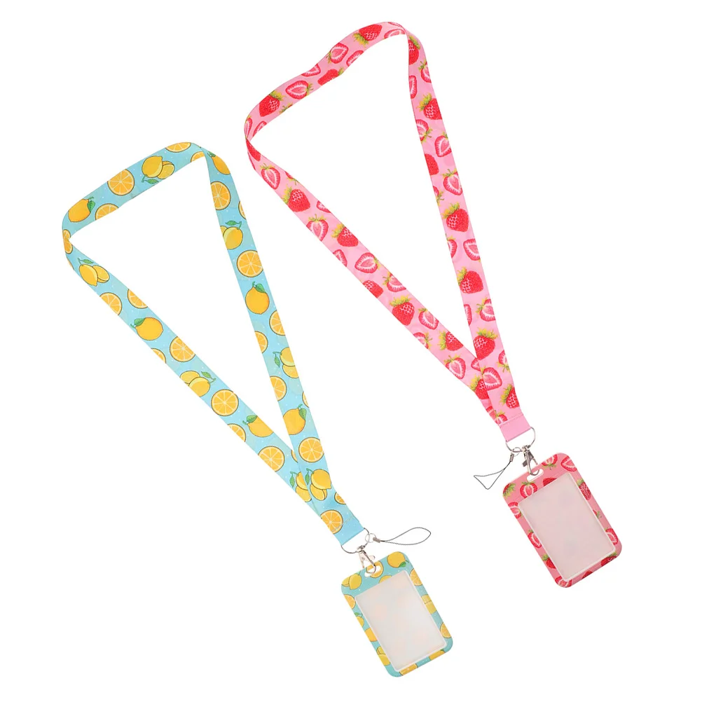 

2 Pcs Plastic Card Sleeves Lanyard Certificate Holder Bus Cards Cover School Keeper Student 11X7CM ( Anti-scratch Case