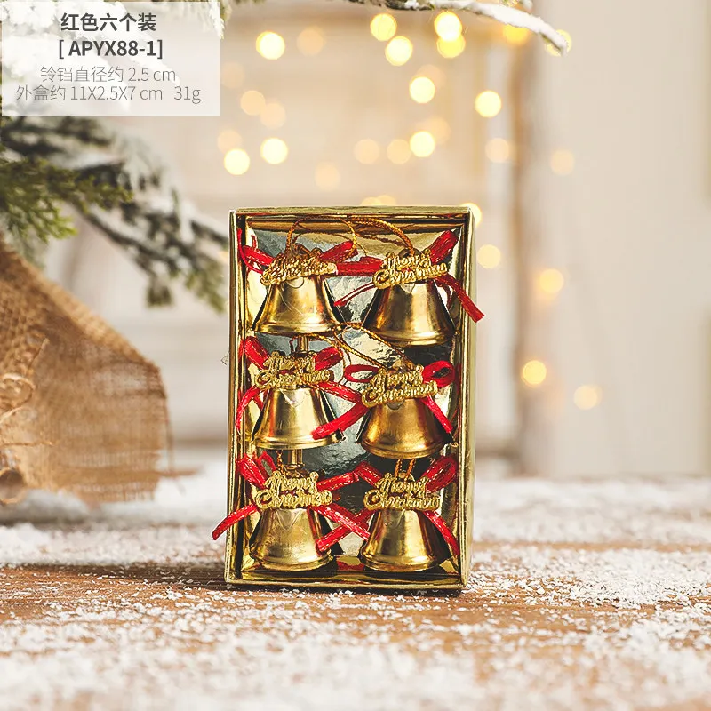 Украшение для рождественской елки пластиковый подвесной колокольчик маленький