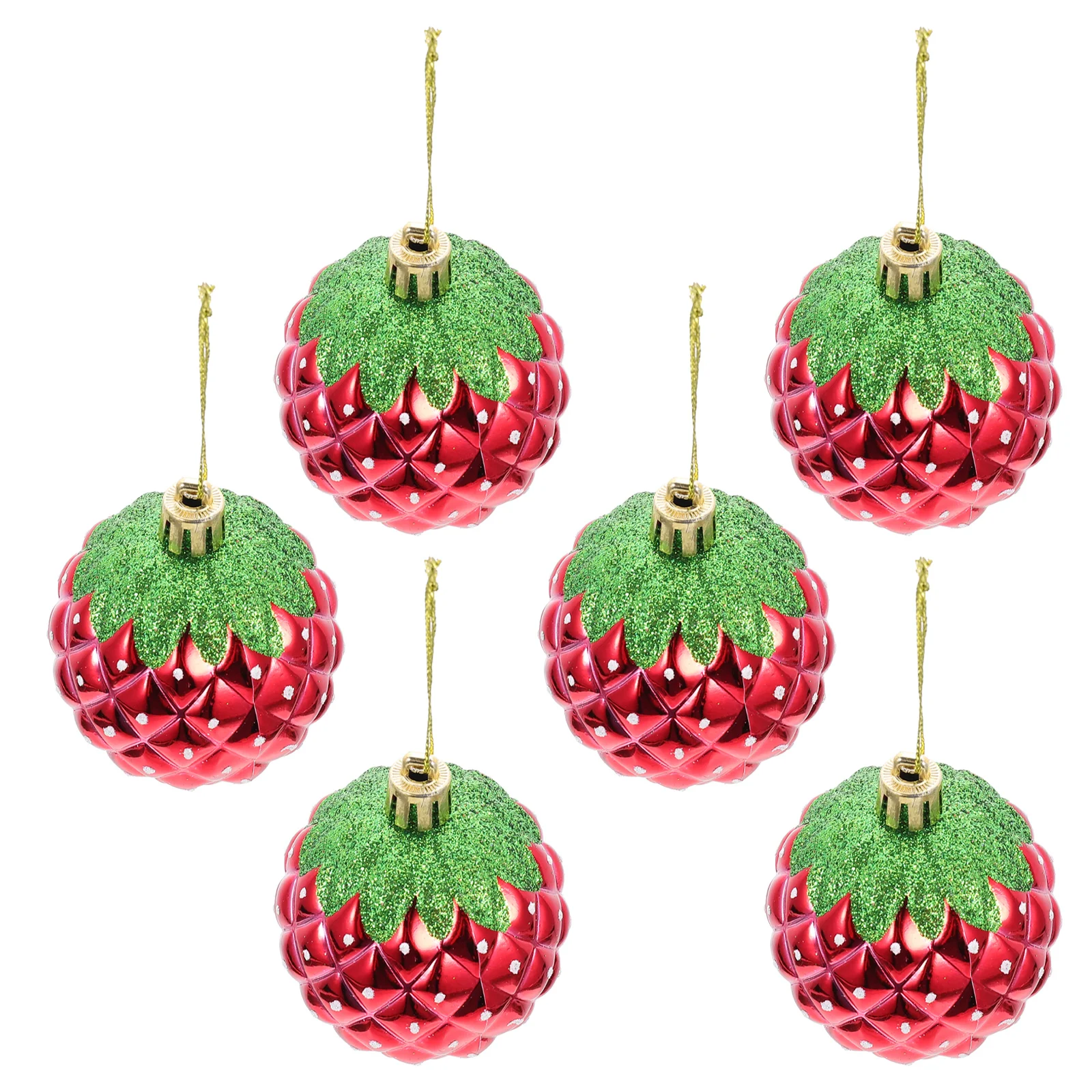 

Strawberry Christmas Ornaments Party Hanging Decorations Tree Baubles Decor Fruit Birthdayhawaiian Fruits Pendant Decoration