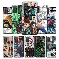 demon slayer paper case cover for samsung galaxy note 10 20 8 9 10 ultra f12 f22 m30s m11 m22 5g protection back shell capinha