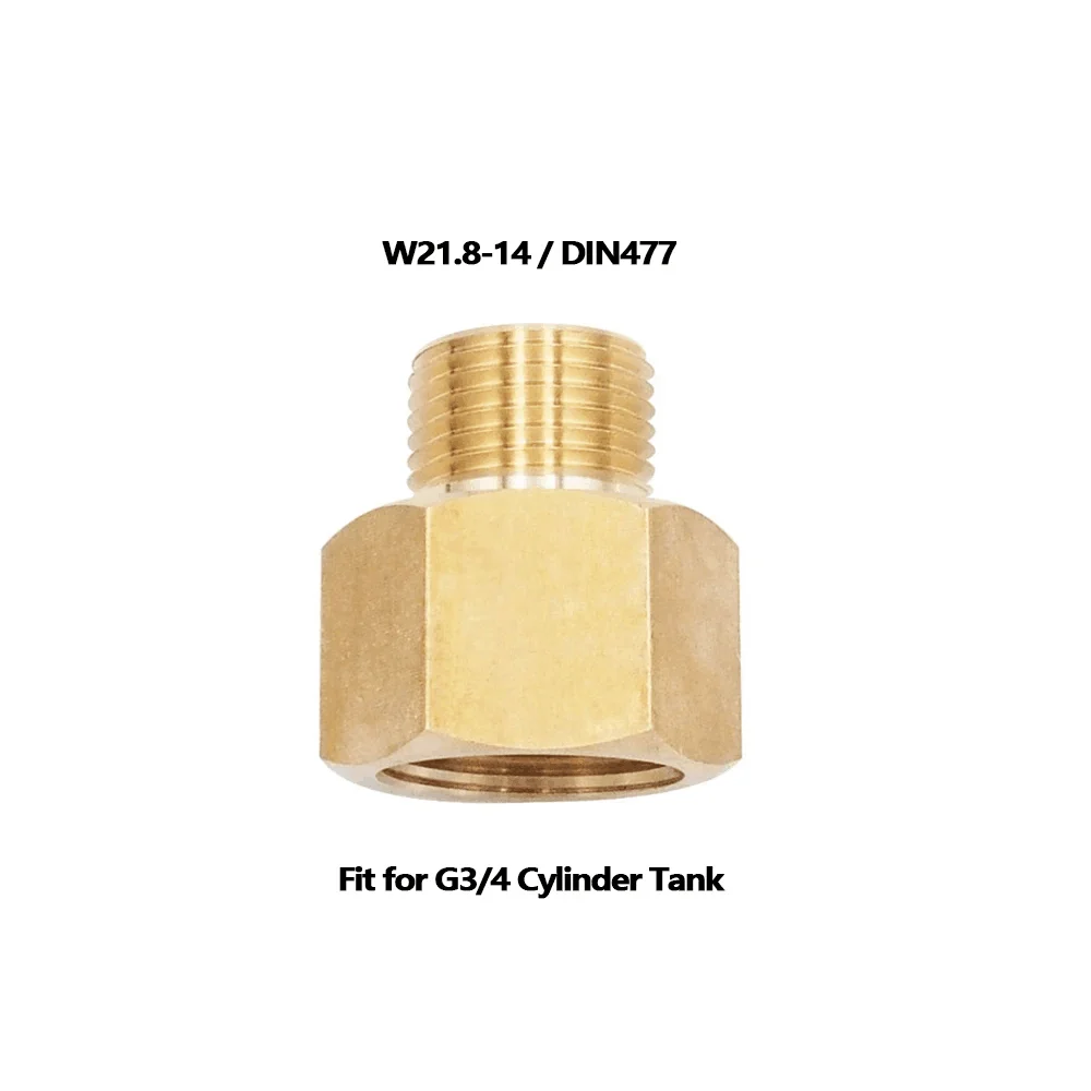 

Конвертер G3/4 CO2 аргоновый резервуар регулятор Резьбовой Адаптер для наполнения зарядного адаптера для мужской W21.8-14 / DIN477
