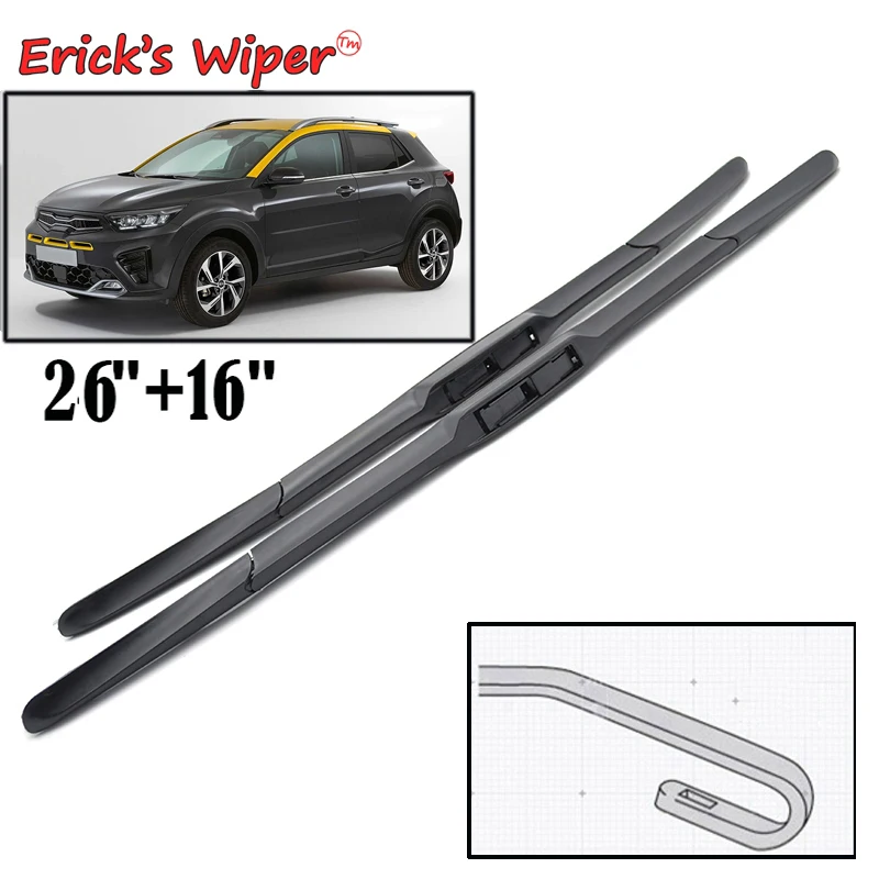 

Щетки стеклоочистителя Erick's для Kia Stonic 2016-2023, 26 + 16 дюймов