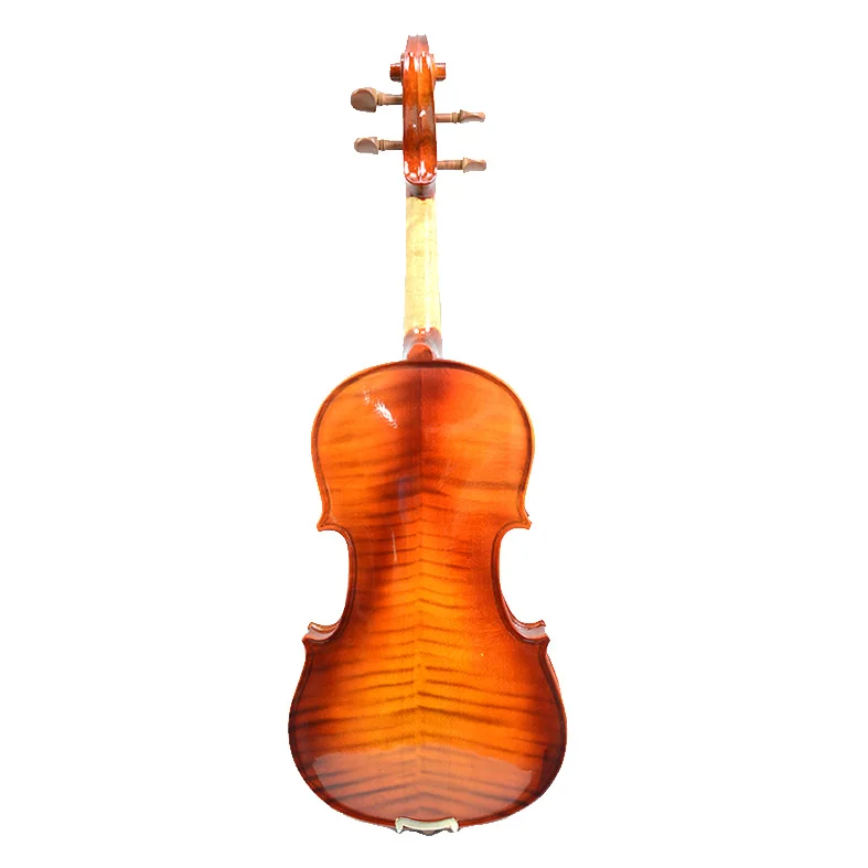 Full Size 4/4 Violin Fiddle Natural Acoustic Violin Solid Wood Spruce Top Flame Maple Back Jujube Wood Parts With Bridge Case enlarge