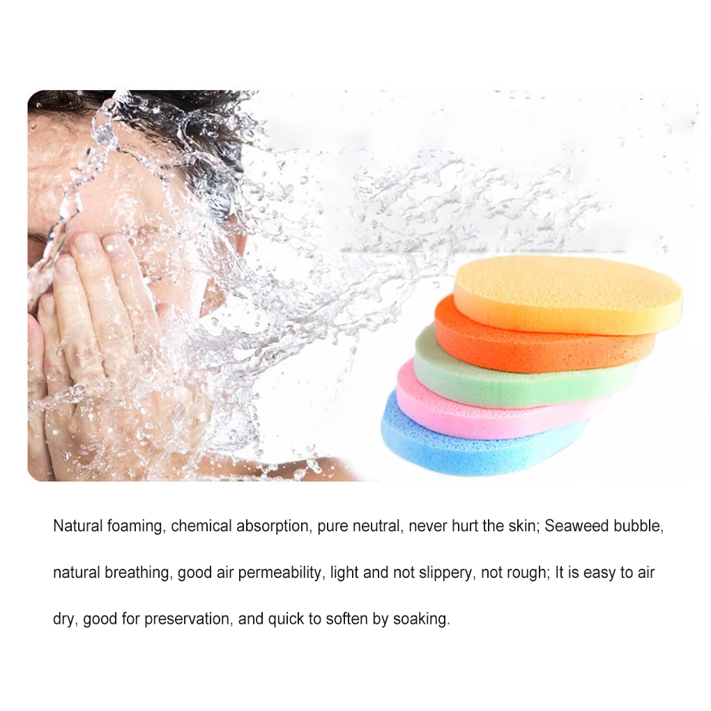 

10 Pieces Face Sponge Discs Assortment Makeup Scrubbing Removal Pad Assorted Kit Scrubber Cleaning Tool Skin Care Color Random