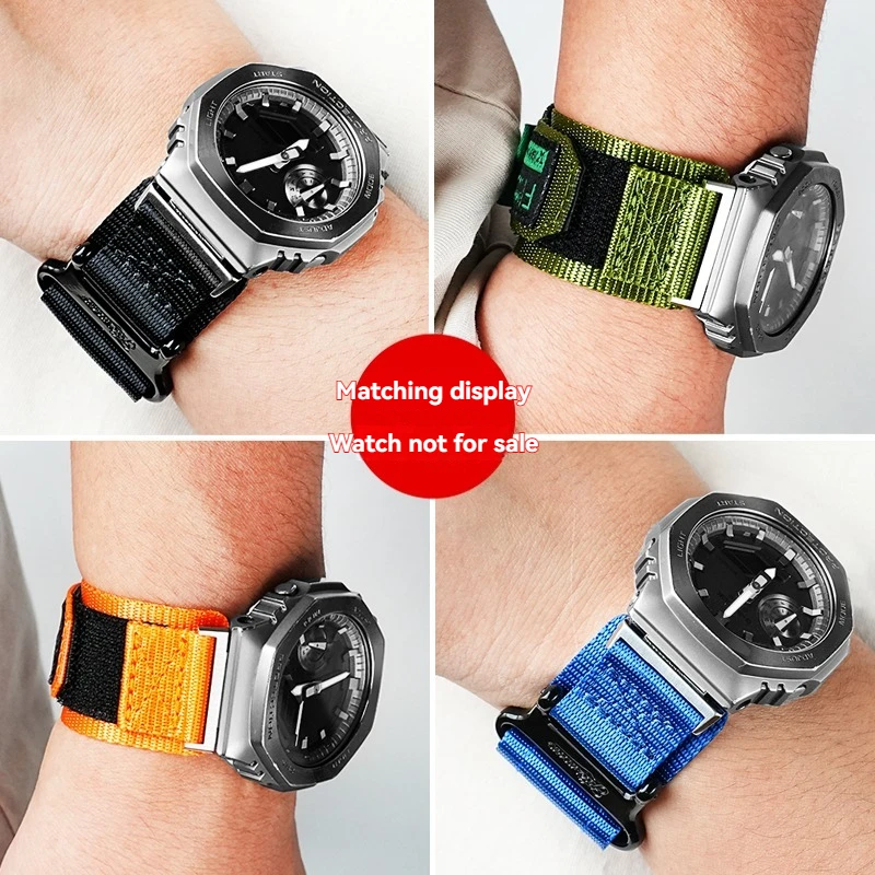 Фото Для Casio G-SHOCK GA-2100/GA-2110/GA-B2100 GM2100/GBM-2100/DW5600 5610 | Дышащий, прочный, сменный нейлоновый ремешок для занятий спортом на открытом воздухе №3