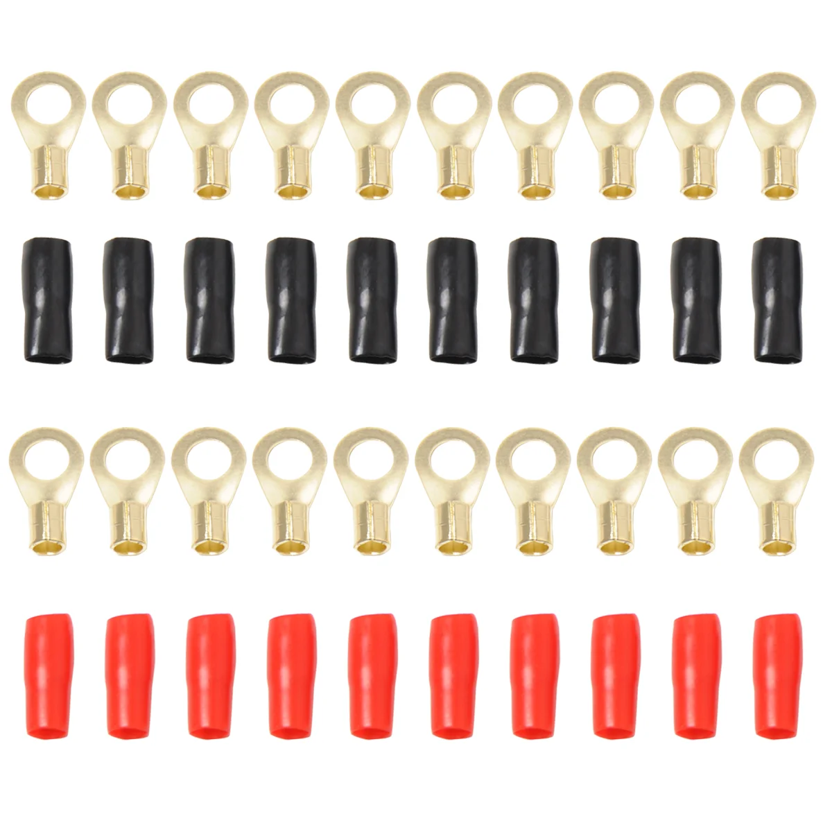 

10 Pairs Crimp Wire Connectors Crimp Barrier Spades Audio Copper Spade 8ga Terminal Crimp Terminals
