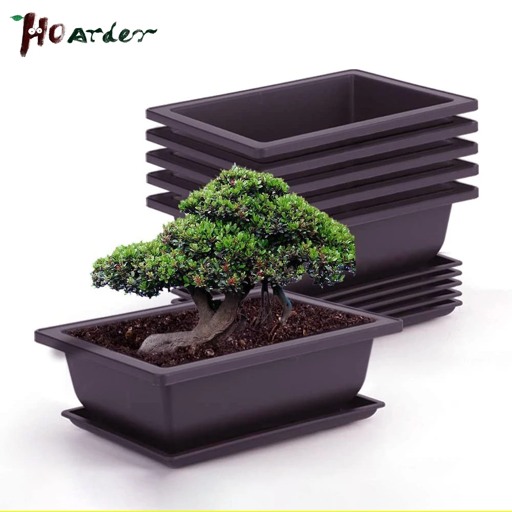

Training Pots With Tray Plastic Bonsai Plants Pot Square For Flower Succulent Plastic Plant Pots With Square Trays planter