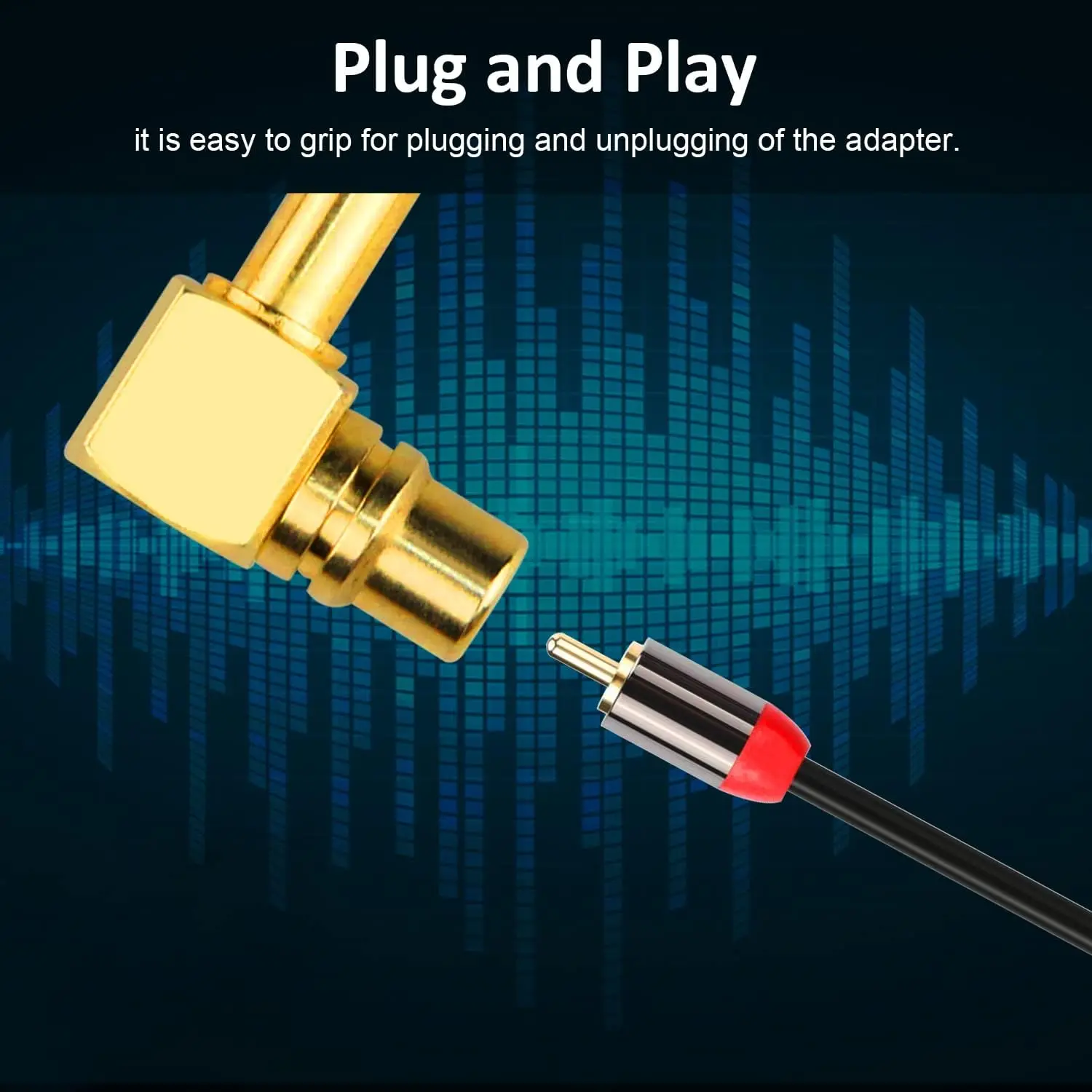 10 шт. золотой чистый медный прямоугольный женский RCA Phono на 6 35 мм 1/4 дюйма моно-папа