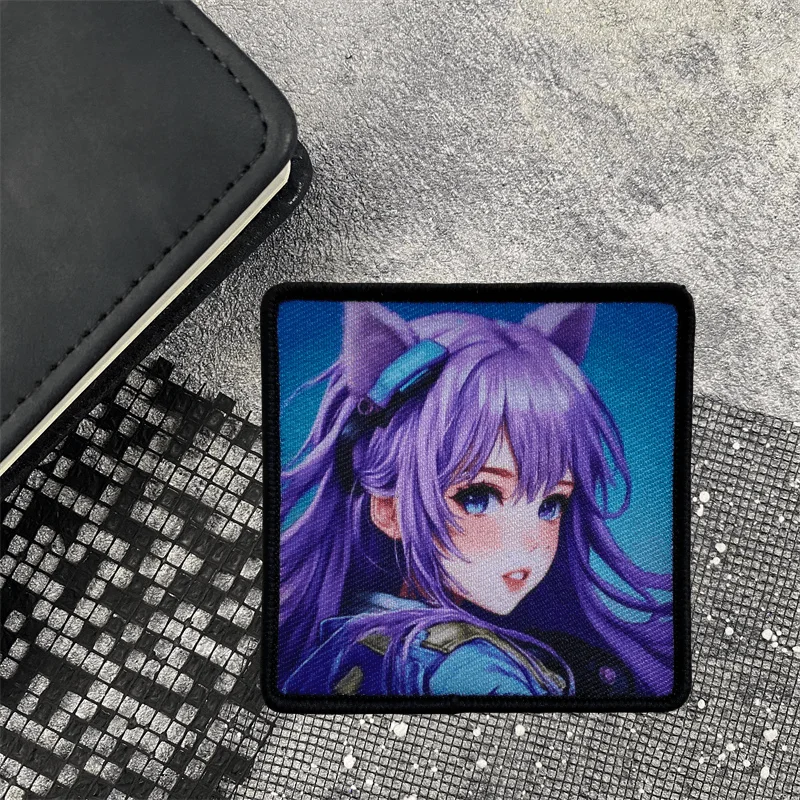 Фиолетовая красивая нашивка для маленькой девочки тактическая мультяшная