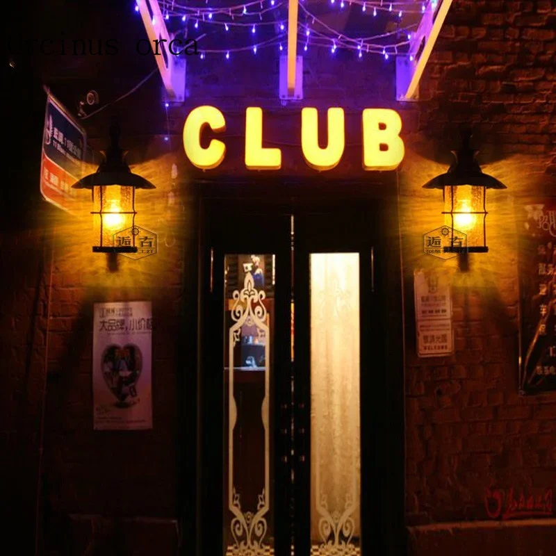 Американский антикварный водонепроницаемый уличный настенный светильник для