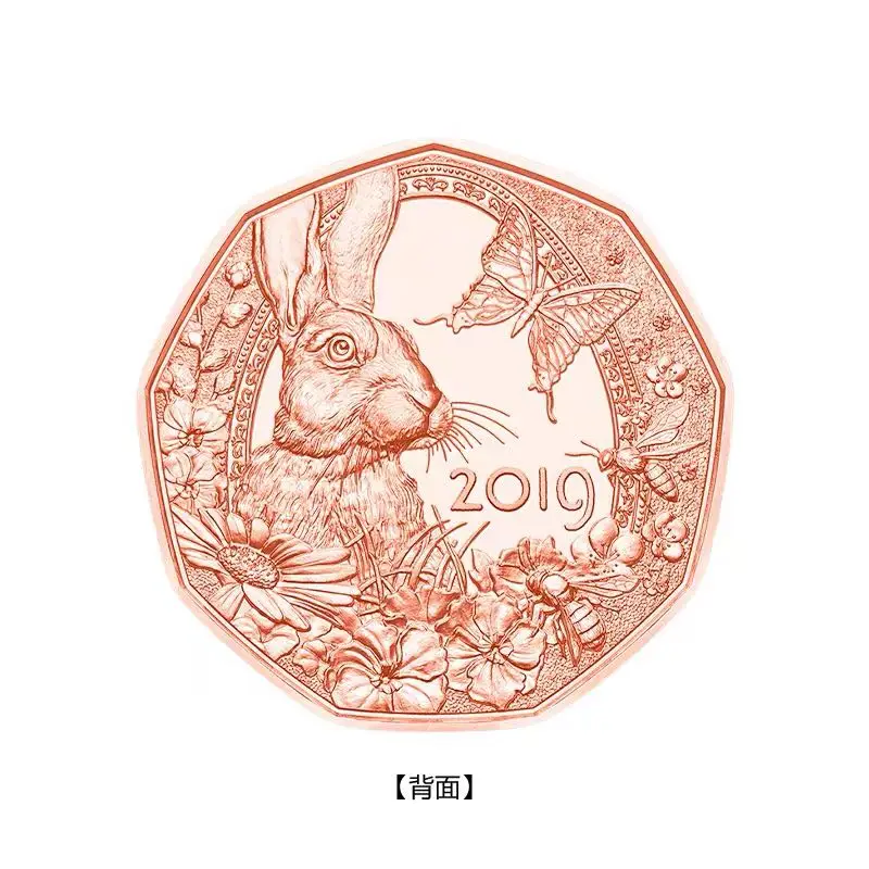 

2019 Austria 5 Euros round Easter Spring Su Xing Copper Coin Weight 8.9G Diameter 28.5mm with round Box100% Original