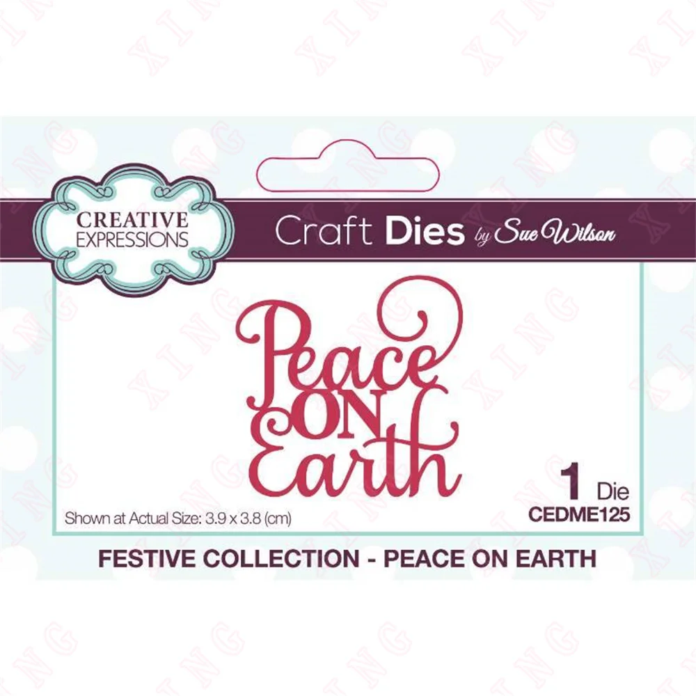 

Peace on Earth Craft Die Newest Metal Cutting Dies Diy Greeting Card Handmade Craft Molds Decoration Embossing Reusable Template