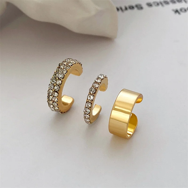 

Delicate Zircon Cute Clip Earrings Female Buckle Ear Cuff No Piercings Fake Cartilage Ear for Women 2023 Fashion Jewelry