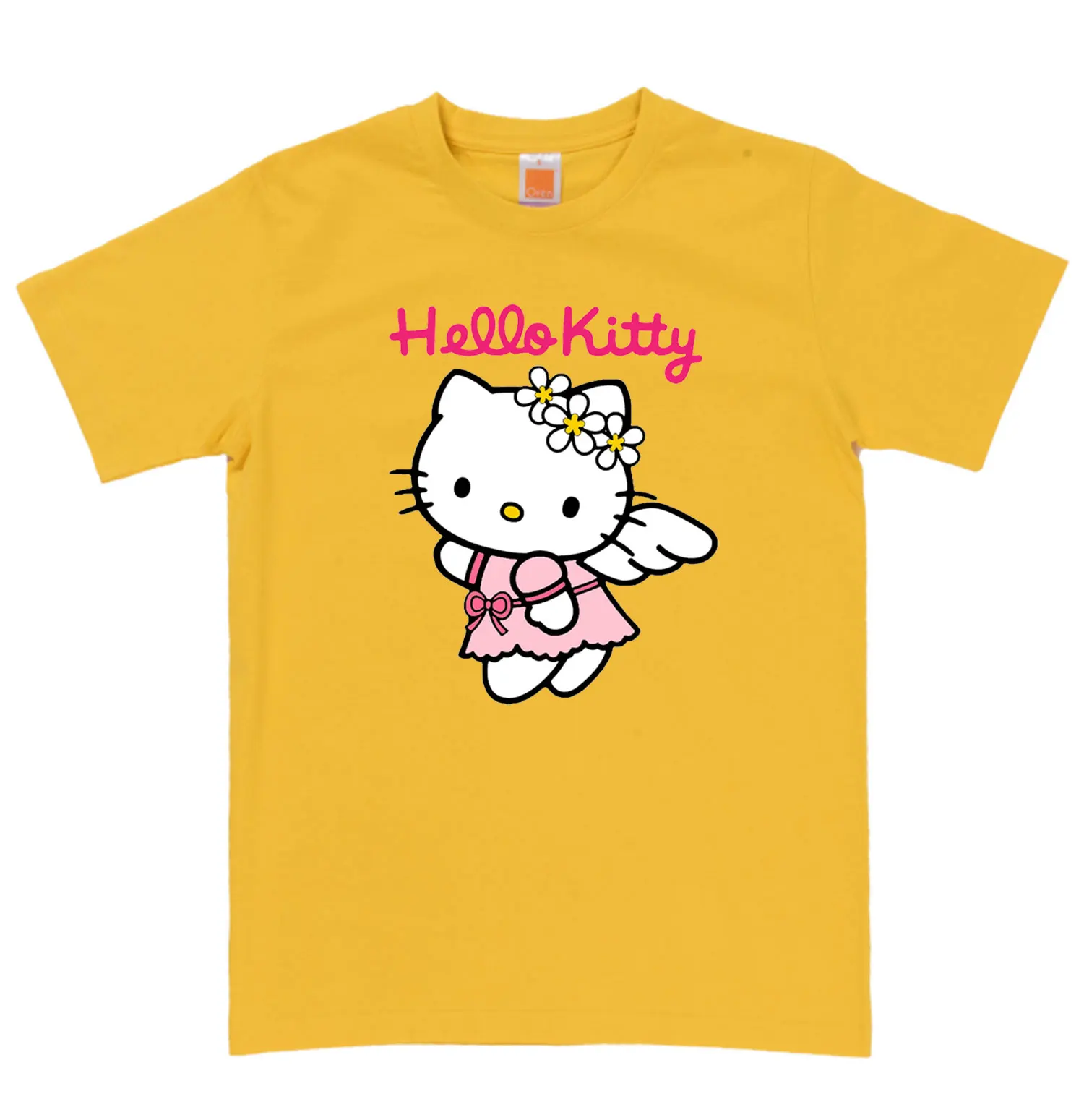 

Hello Kitty Summer Cartoon T-Shirt Top Short Sleeve Cat Pattern Women Women Clothes Women Fashion Tops Graphic T Shirts