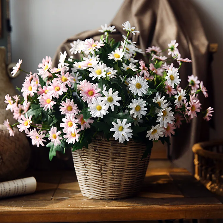 

24 small daisies rural style home decoration photography props small flower simulation flowers fake flowers wild chrysanthemums