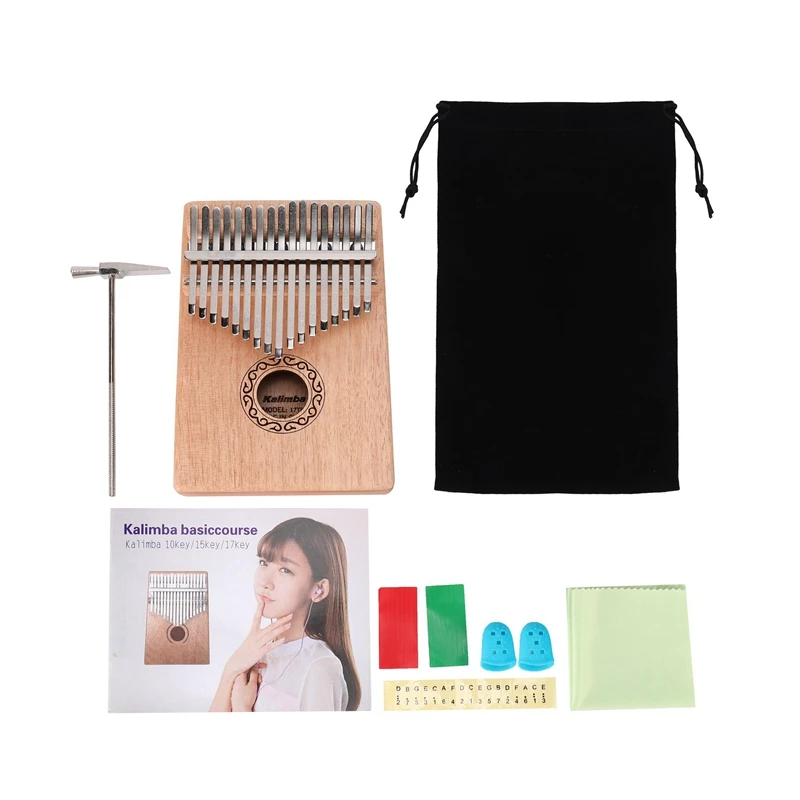 

17 Keys Kalimba Thumb Piano Finger Piano Musical Toys With Tune-Hammer And Music Book