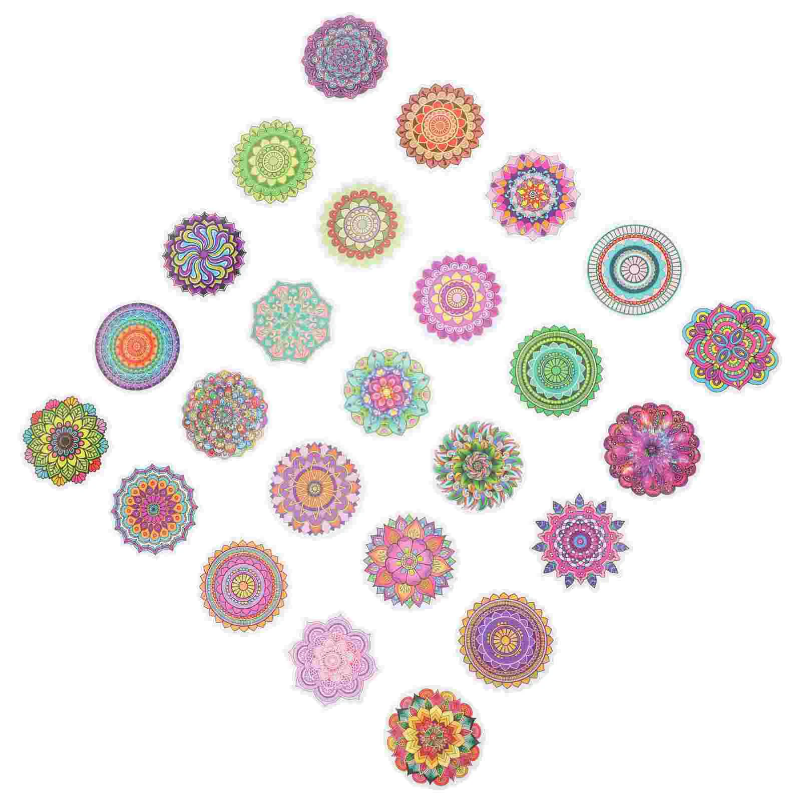 

2 набора наклеек, чемодан, скрапбукинг, ноутбук, мандала, сделай сам, Фотопечать