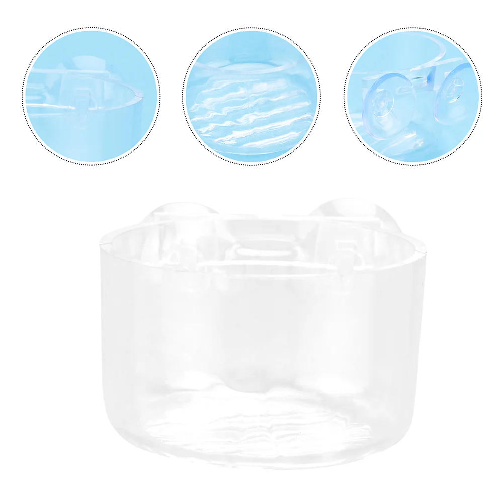 

Clear Cups Bait Fish Feeder Suction Tank Shrimp Acrylic Feeding Food Holder Aquarium Accessory