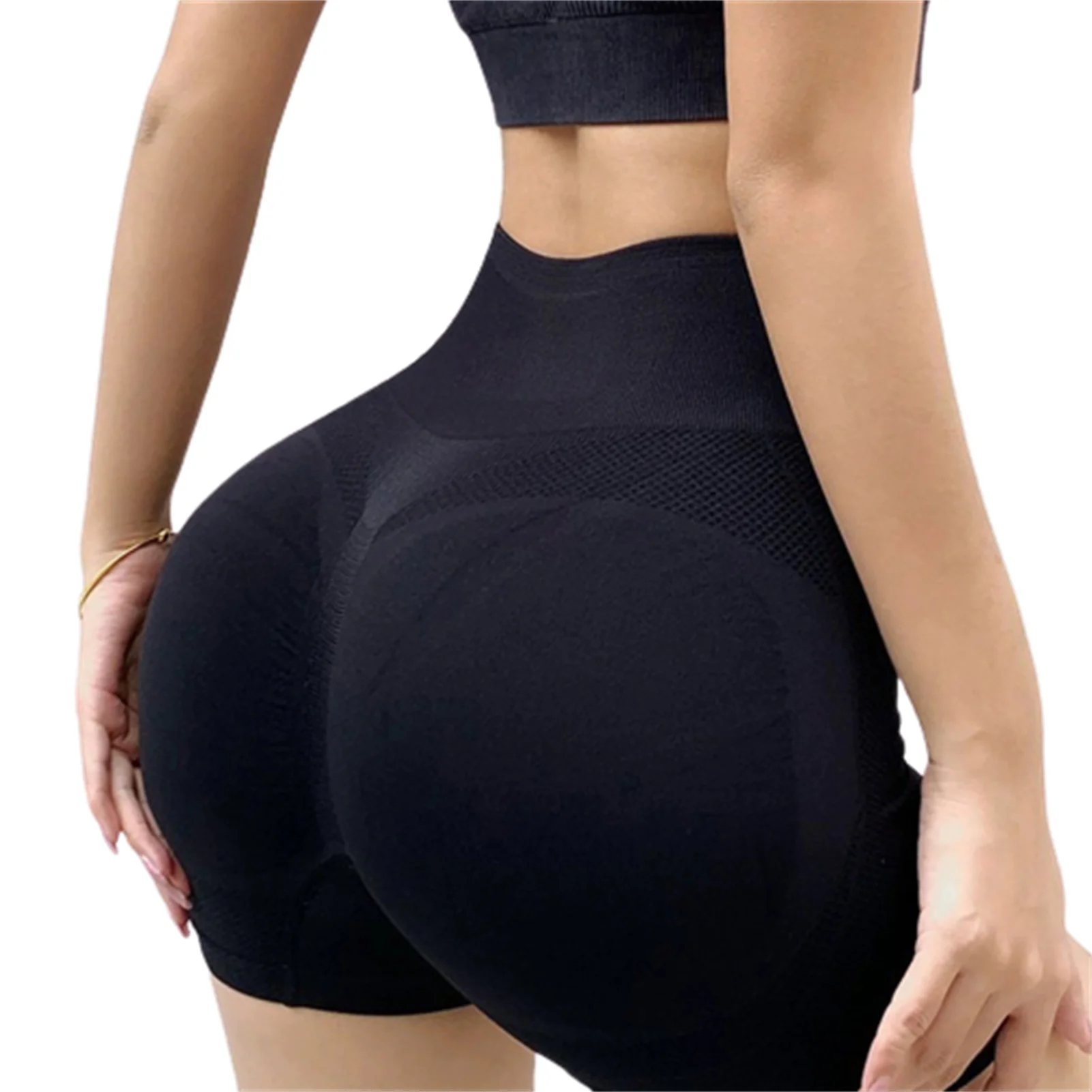 

Workout Yoga Shorts Women Casual Yoga Running Shorts Elastic Fitness Slim Shorts High Waist Tummy Control 1 PC
