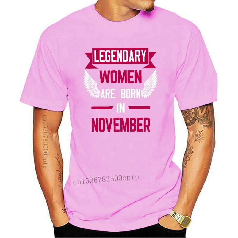 

Camiseta negra para mujer BORN NOVEMBER Escorpio Sagitario, nueva LEGENDARY