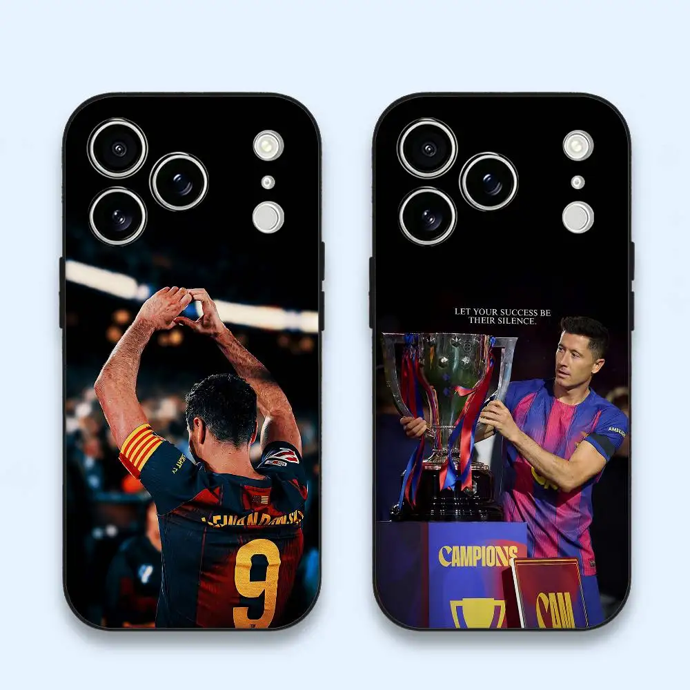 Фото Чехол для телефона R-Robert 9 L-LewandowskiS для iPhone 17 15 16 11 14 13 12 Pro Max Plus E SE4 Mini, черный, мягкий №1