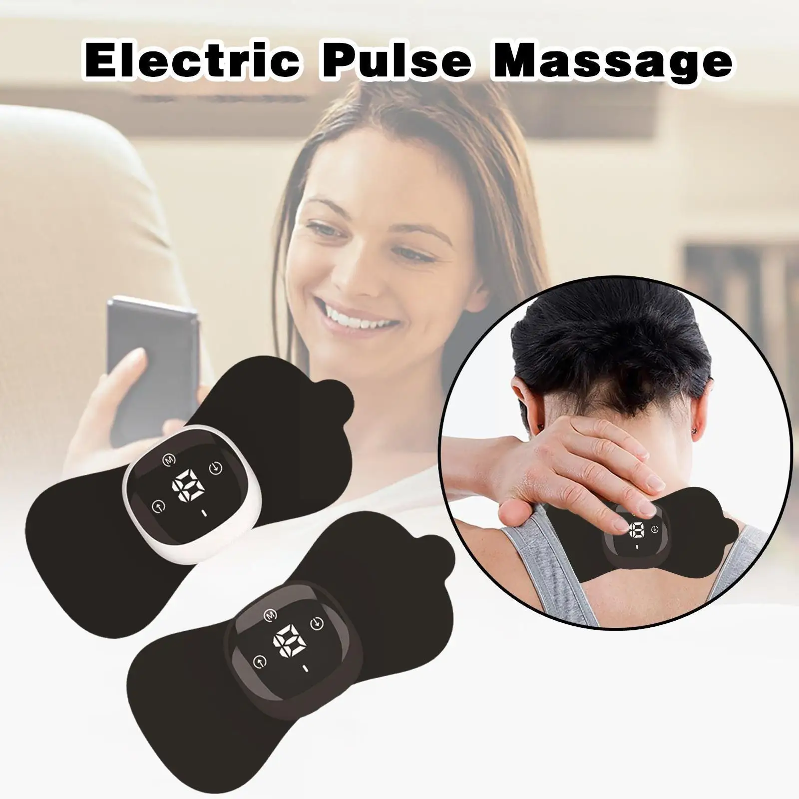 

Cervical Spine Massage Stick Portable Massager Multi-functional Pulse Ems Abdominal Massage Micro-current E2F1