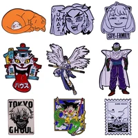 spy%c3%97family lapel pins for backpacks womens brooch anime briefcase badges demon slayer enamel pin collections jewelry decoration