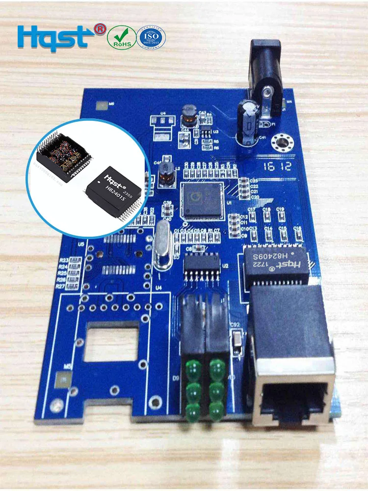 Hqst LAN-трансформатор H82401S Замена H5008NL1000MBase-T Однопортовый SMD 24-контактный магнитный