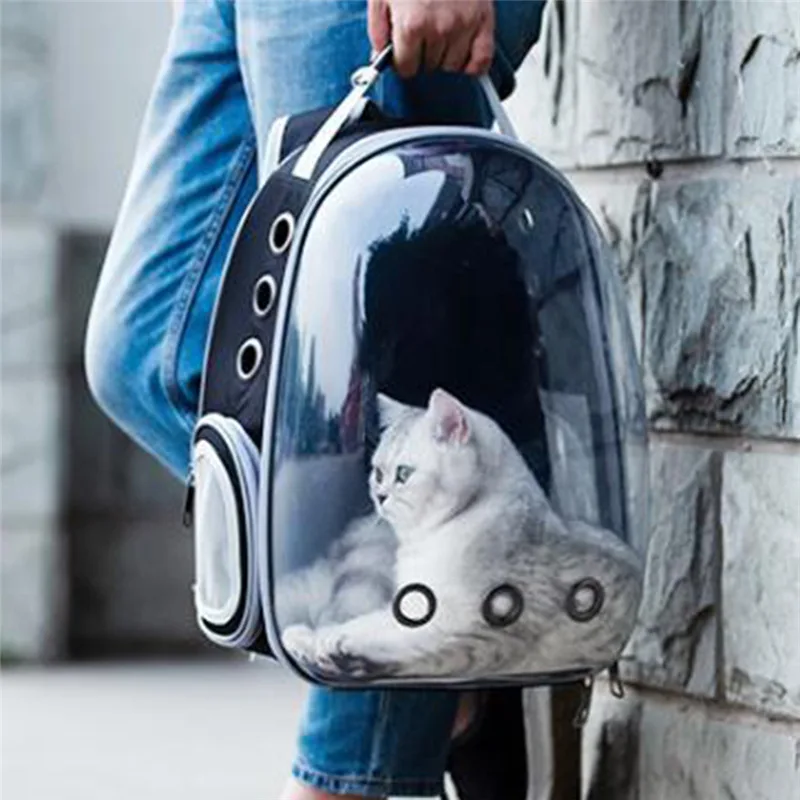 

Cat Carrier Bag Outdoor Pet Shoulder bag Carriers Backpack Breathable Portable Travel Transparent Bag For Small Dogs Cats