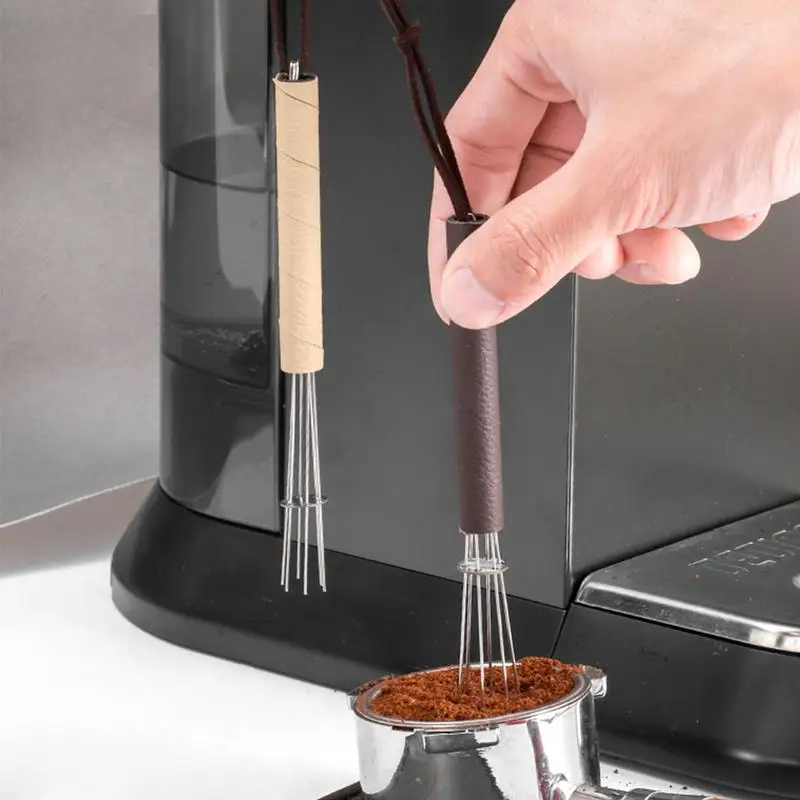 

Espresso Coffee Stirrer Stainless Steel Mini Whisk For Stirring Distribution Non-Stick Evenly Distribute Coffee Powder No