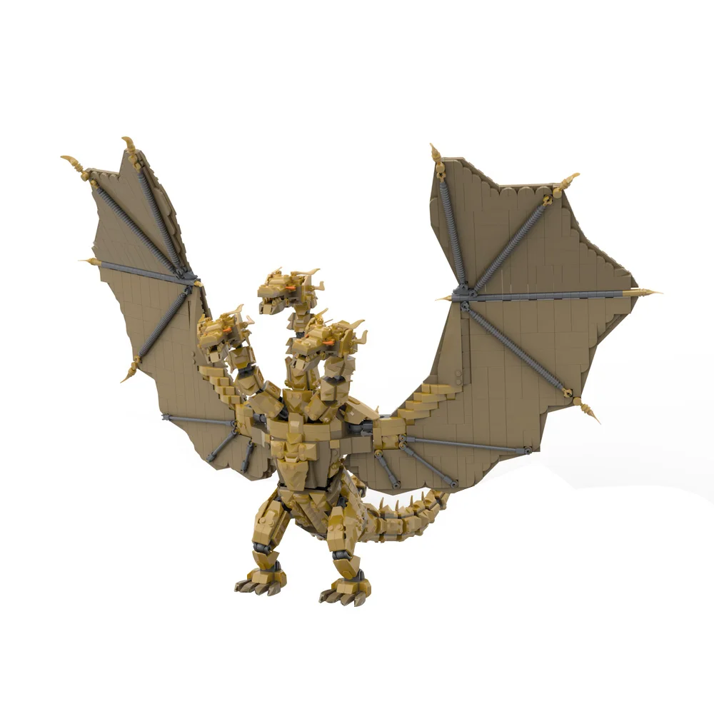 MOC King Ghidorah Монстр строительные блоки 1947 деталей