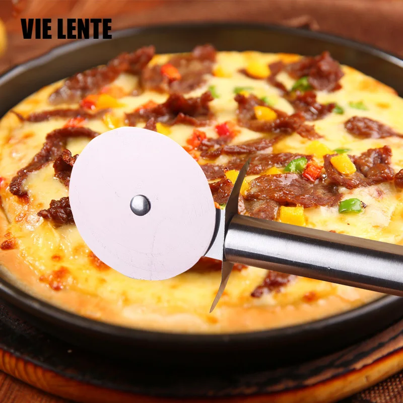 

Stainless Steel Pizza Single Wheel Cut Tools Diameter 6.5CM Household Pizza Knife Cake Tools Wheel Use For Waffle Cookies