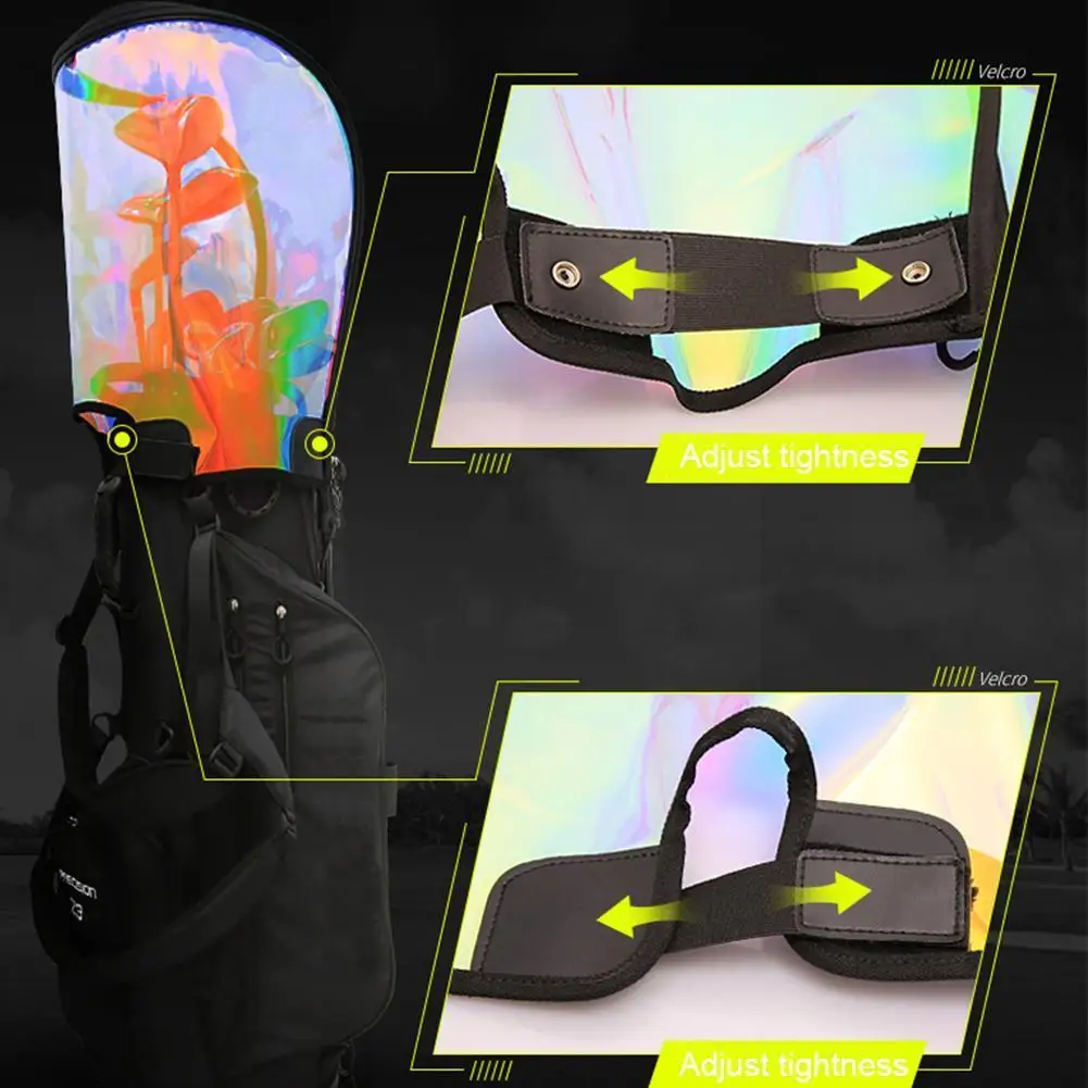 Golf Bag Rain Cover Waterproof Hood Lightweight Supplies Raincoat Protector Colorful Bags Transparent Club A9h0