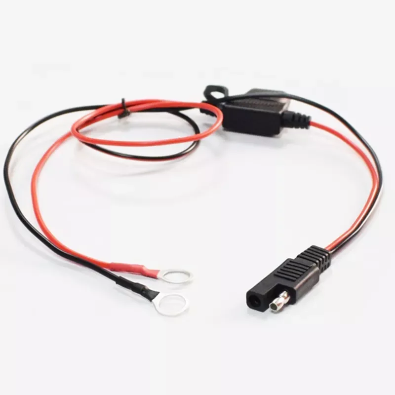 

1pcs 12V Charger Cable To SAE Quick Disconnect Output Extension Cord Connector for Motorcycle Battery Ring Terminal Mother Seat