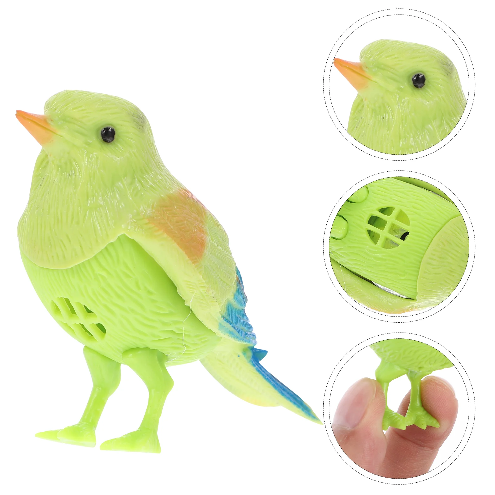 

7 Pcs Love Bird Figure Interactive Toys Infants Mini Figurine Garden Statue Chirping Miniature Animal Sparrow Ornament Plastic