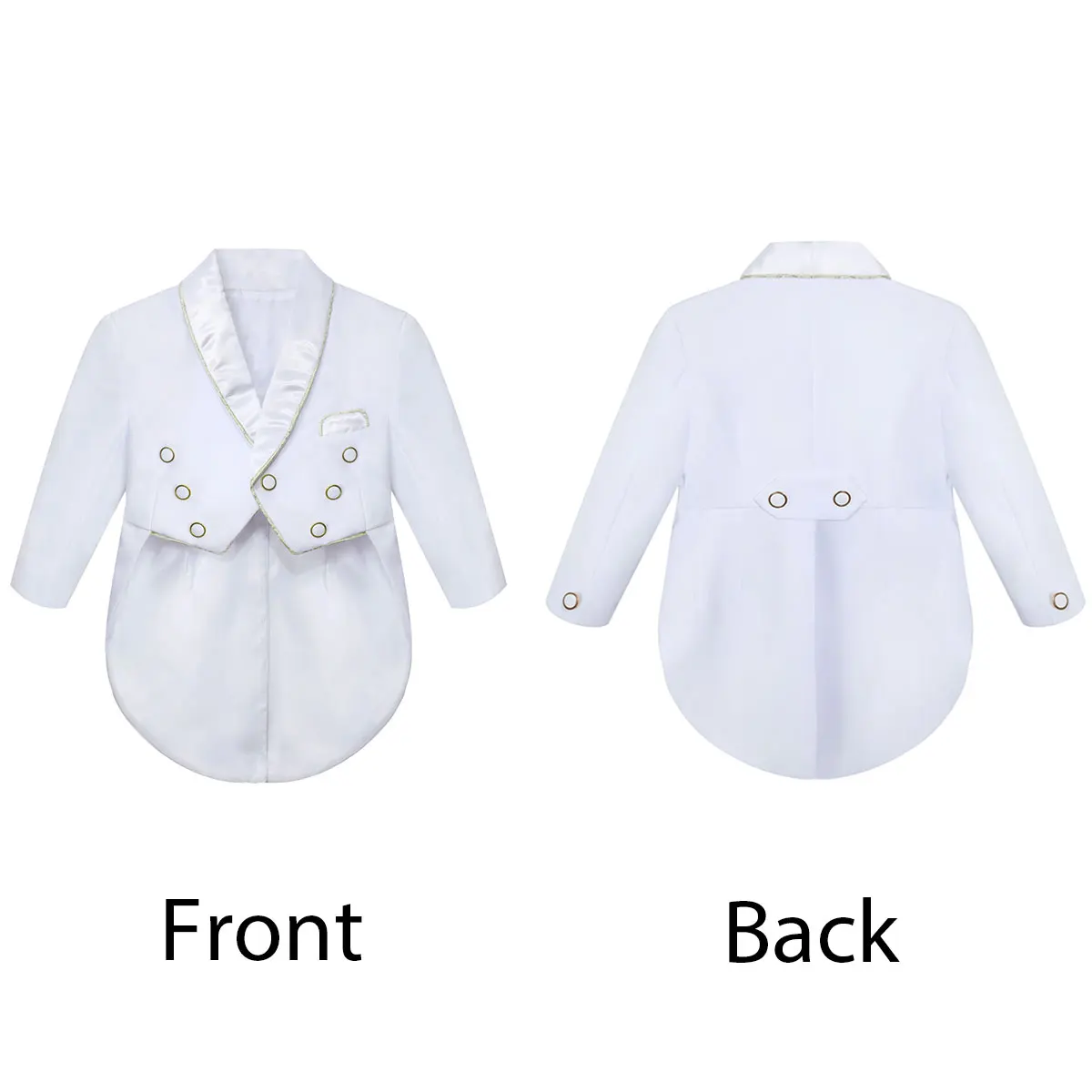 Классический смокинг для маленьких мальчиков черные/белые костюмы костюм