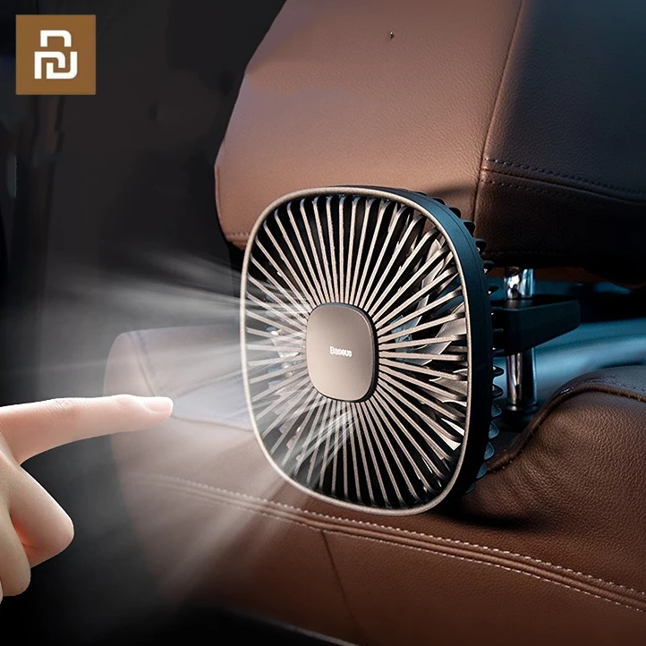 

Xiaomi Baseus Car Fans Mute Air Cooler Fan 12V Air Conditioner 360 Degree Rotation Cooling Fan Back Seat 1.5 Cable USB Air Fan