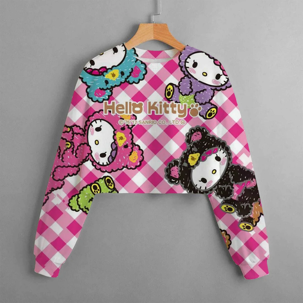 Детские толстовки Hello Kitty Kuromi с длинным рукавом для девочек детские