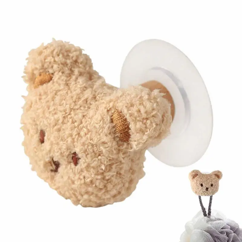 

Adhesive Wall Hooks Self Adhesive Wall Hooks Plush Bear Decoration Decorative Door Adhesive Hook For Keys Clothes Coats Robes