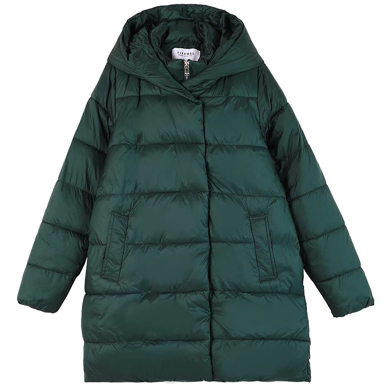 Female 2022 New Korean Winter Women's Thickened Casual Cotton Coat Versatile Fashion Mid Length Hooded Warm Cotton Jacket