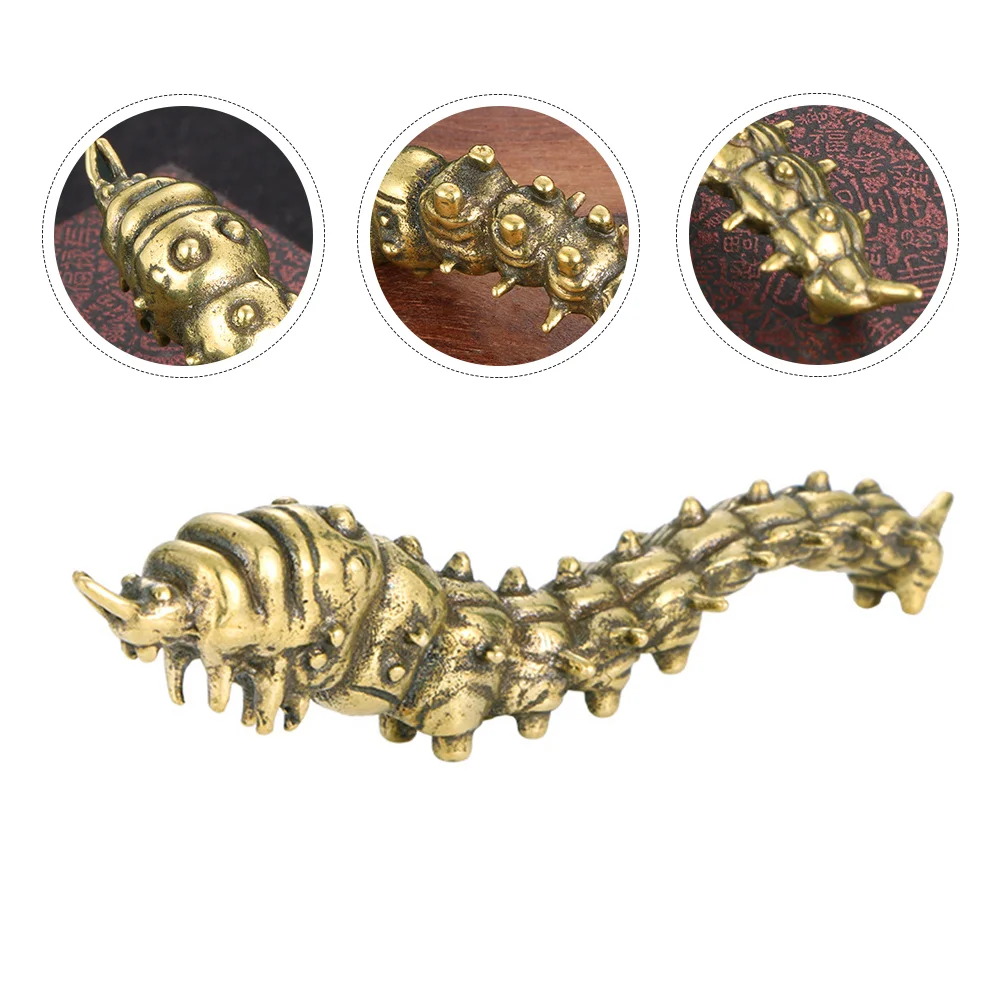 

Статуэтка гусеница, статуэтка насекомого, латунные насекомые, скульптура, украшения, фигурки животных, искусственное мини-украшение для са...