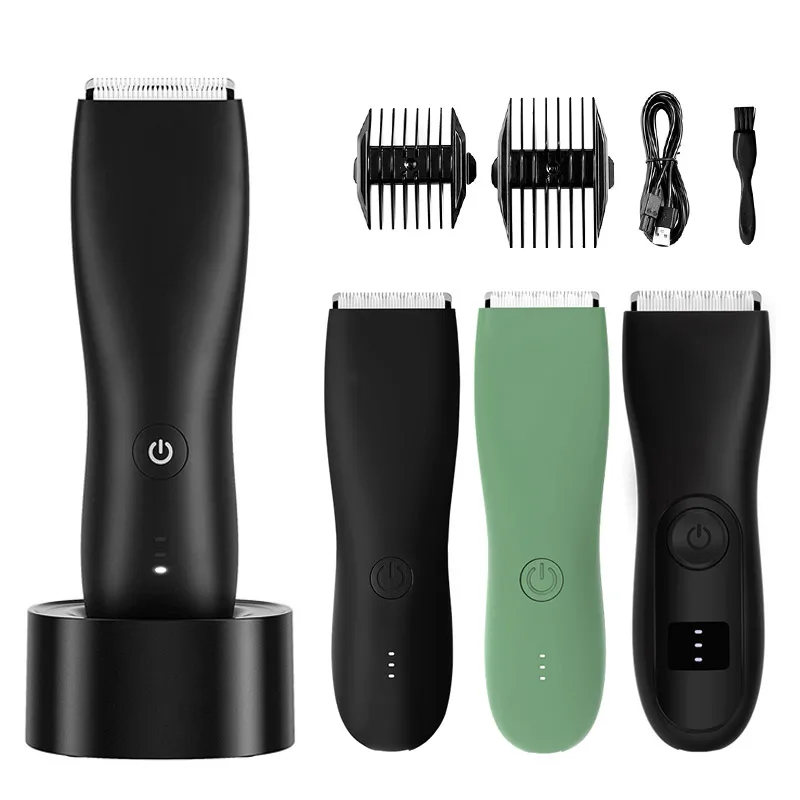 Enlarge Electric Body Groomer Pubic Hair Trimmer for Men Balls Hair Timmer Male Sensitive Private Parts Razor Sex Place Face Hair Cut