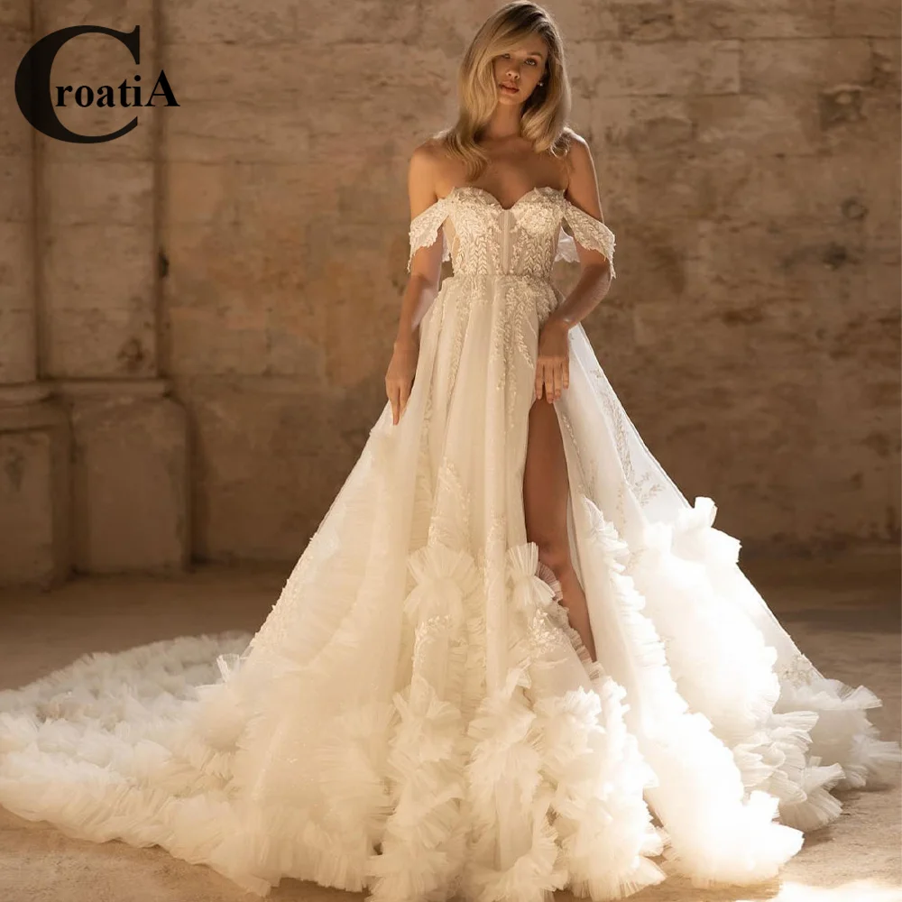 

Уникальные свадебные платья в пастельных тонах с открытыми плечами, плиссированное Новое свадебное платье, свадебное платье Дубая, свадебное платье, Марие