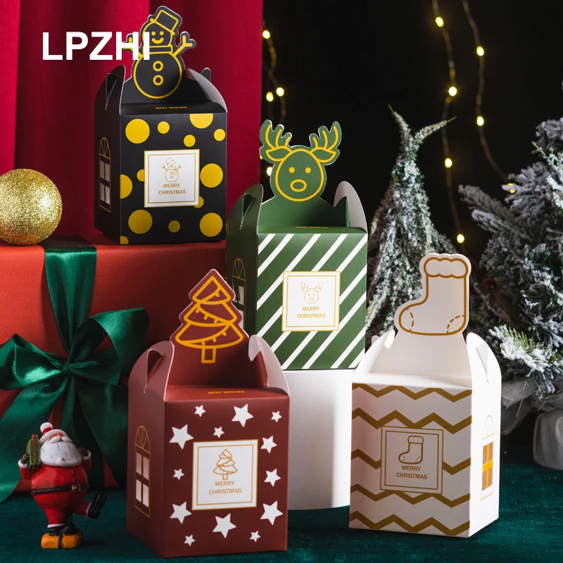 

LPZHI 20Pcs Christmas Treat Gift Wrap Boxes For Holiday Xmas Presents Cookies Candy Parties And Celebrations Favor Supplies