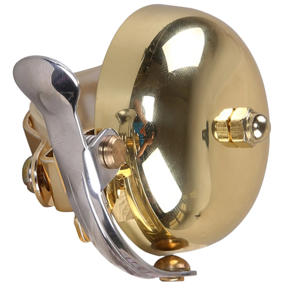 

1Pc Bike Bell Bells Loud Crisp Sound Hand Ringing Bike Bike Bell for Cycling Biking (Golden)