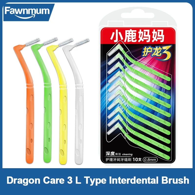 

Fawnmum 10Pcs/Set Interdental Brush Orthodontics Toothbrush for Braces Cleaning Dental Floss Toothpick Oral Hygiene Care Tool