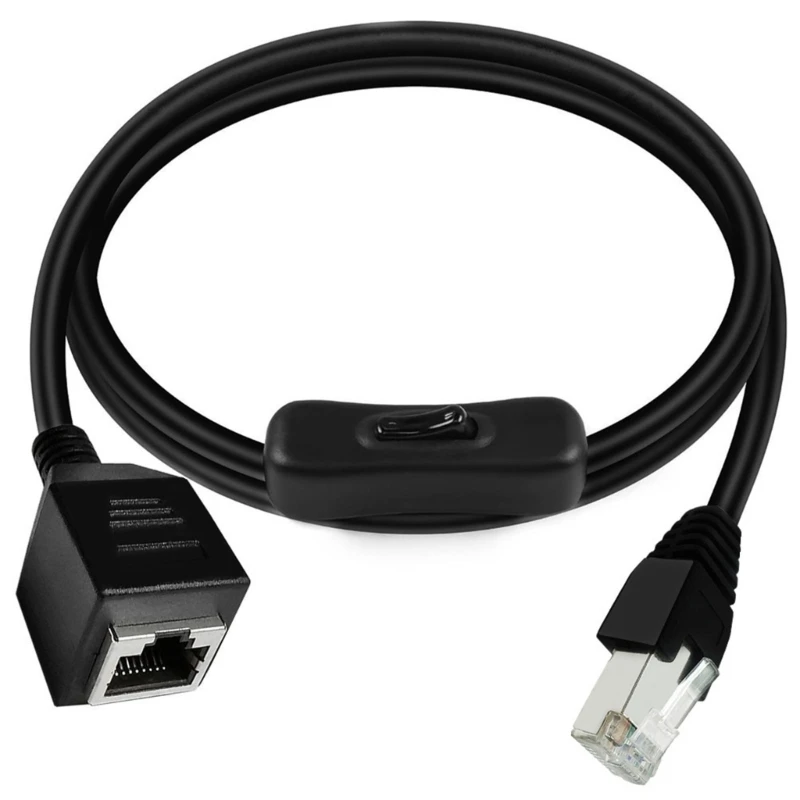 Прямая поставка Кабель CAT6e Удлинительный кабель RJ45 с выключателями Провод