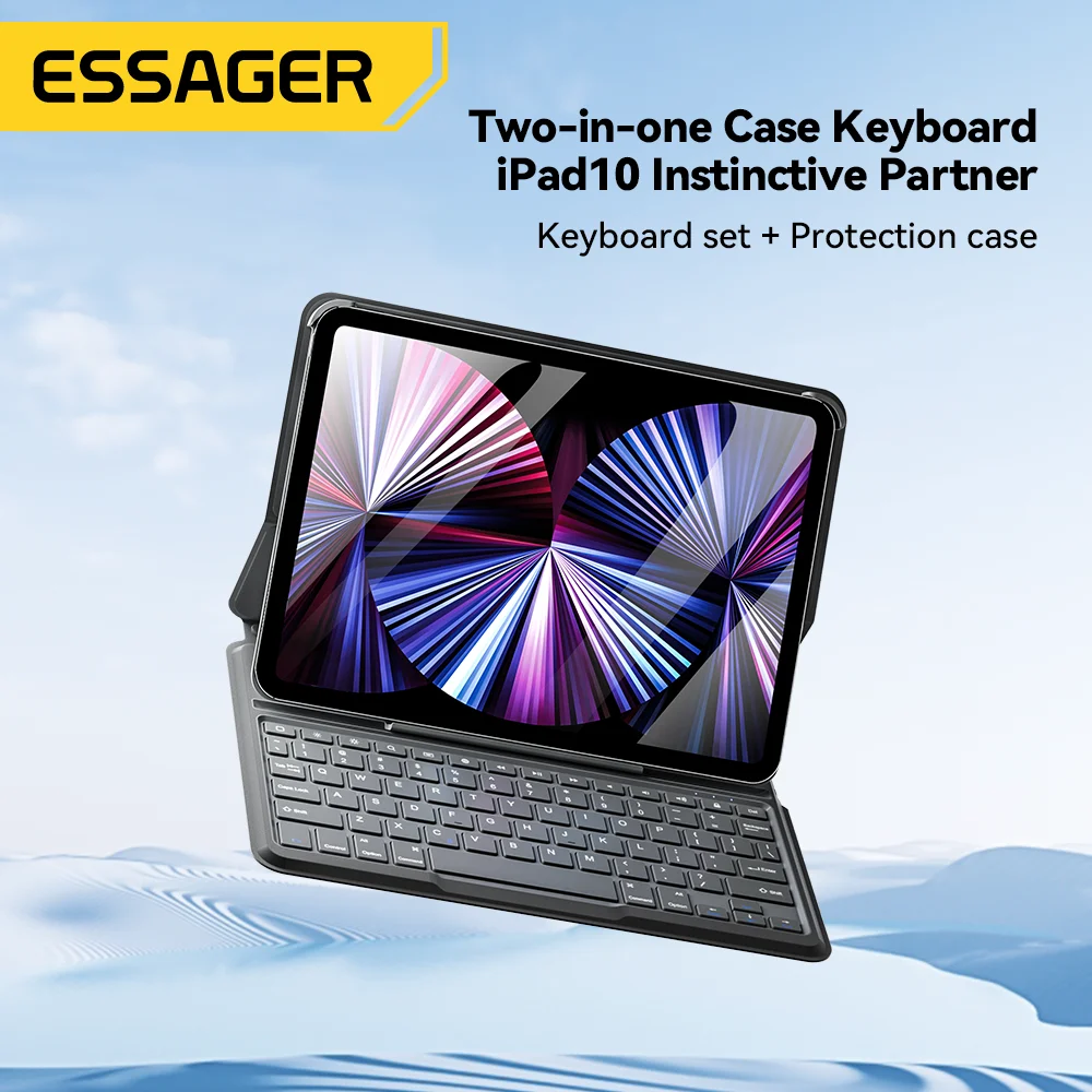 

Bluetooth-клавиатура Essager для iPad 10 поколения, 10,9 дюйма