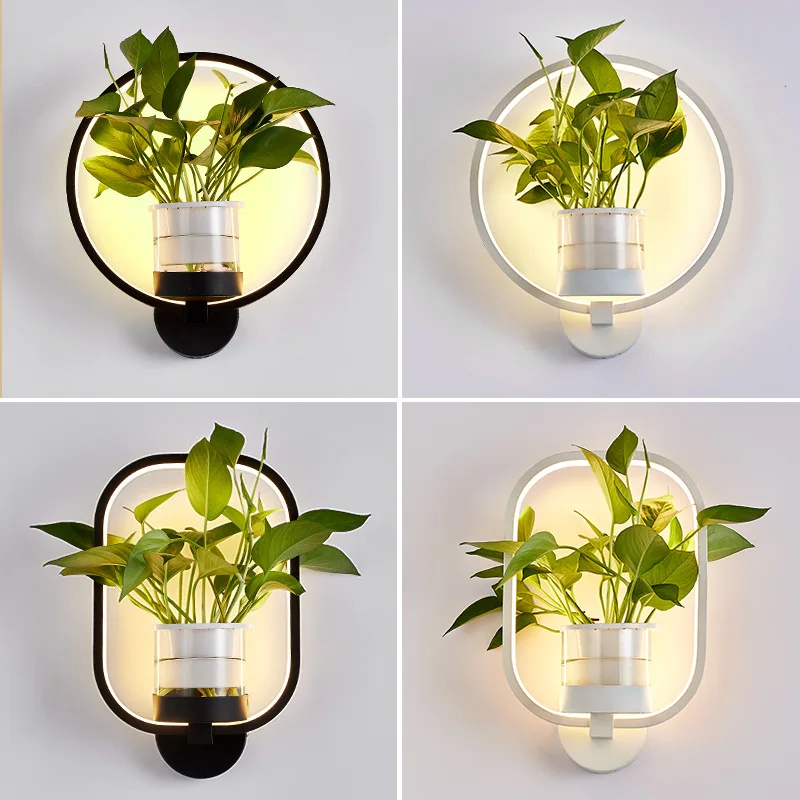 

Modern minimalist creative restaurant aisle staircase hydroponic plant bedroom bedside lamp hanging wall lamp